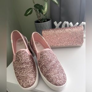 UEC 💗 Rose Gold Glitter Clutch / Purse